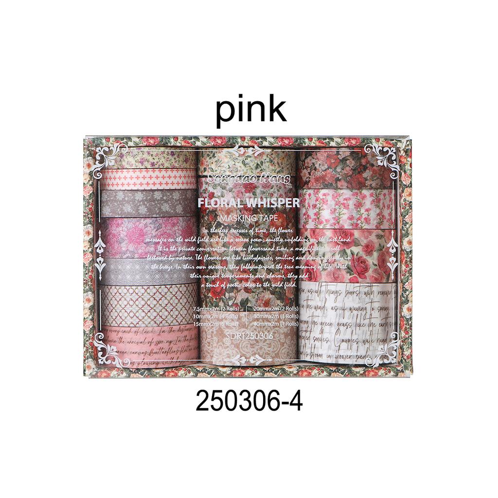 15 Rolls/box Plant Floral Washi Tape Set for DIY Decoration Notebooks Stationery