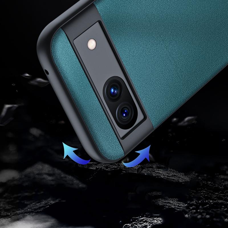 

For Google Pixel 8a Case Ultra-Thin PU Leather Coated PC Phone Back Cover Green