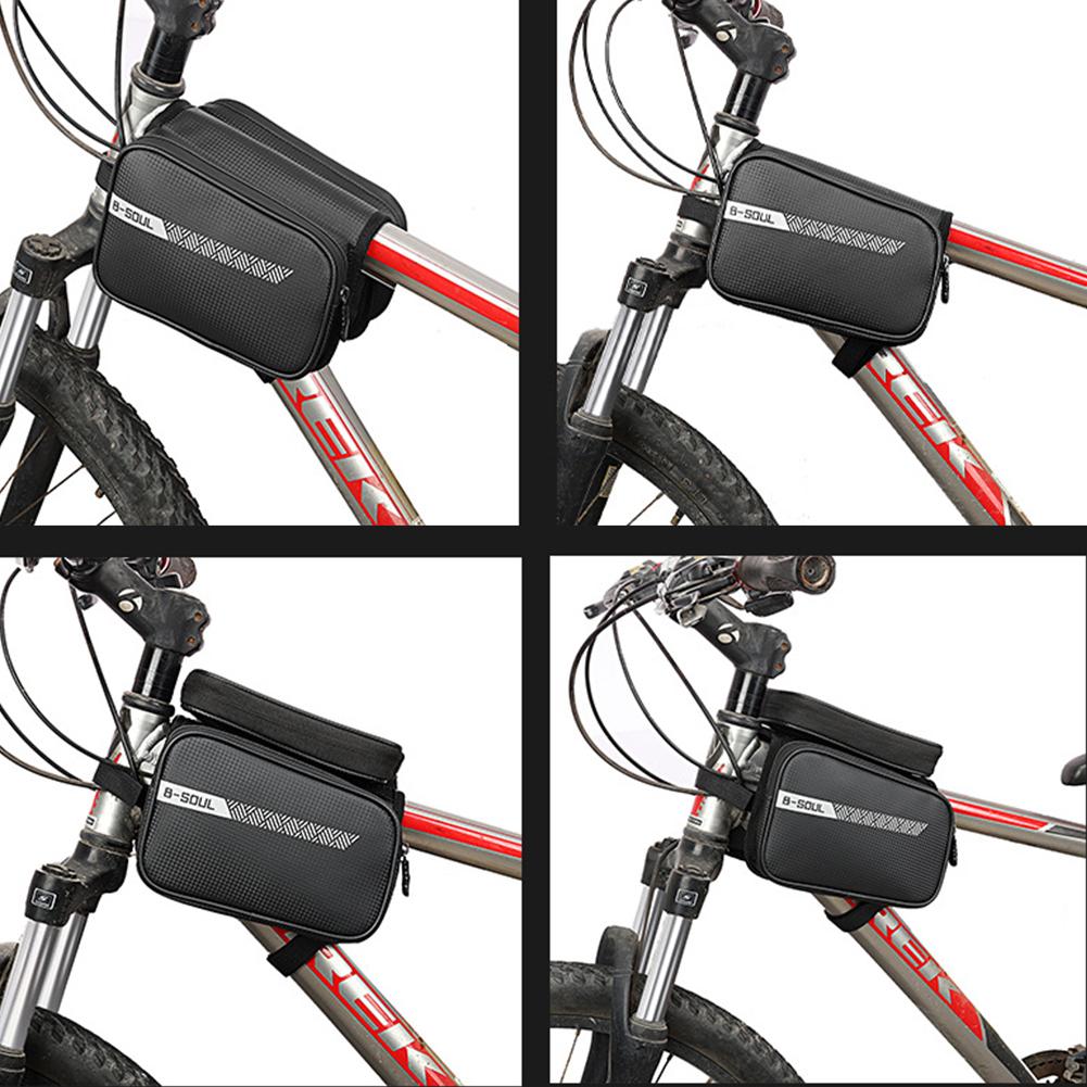 B-SOUL Brašna na horní rám horského kola Reflexní vzor Přední rámová brašna na kolo Nosný batoh Velká kapacita Cyklistické doplňky