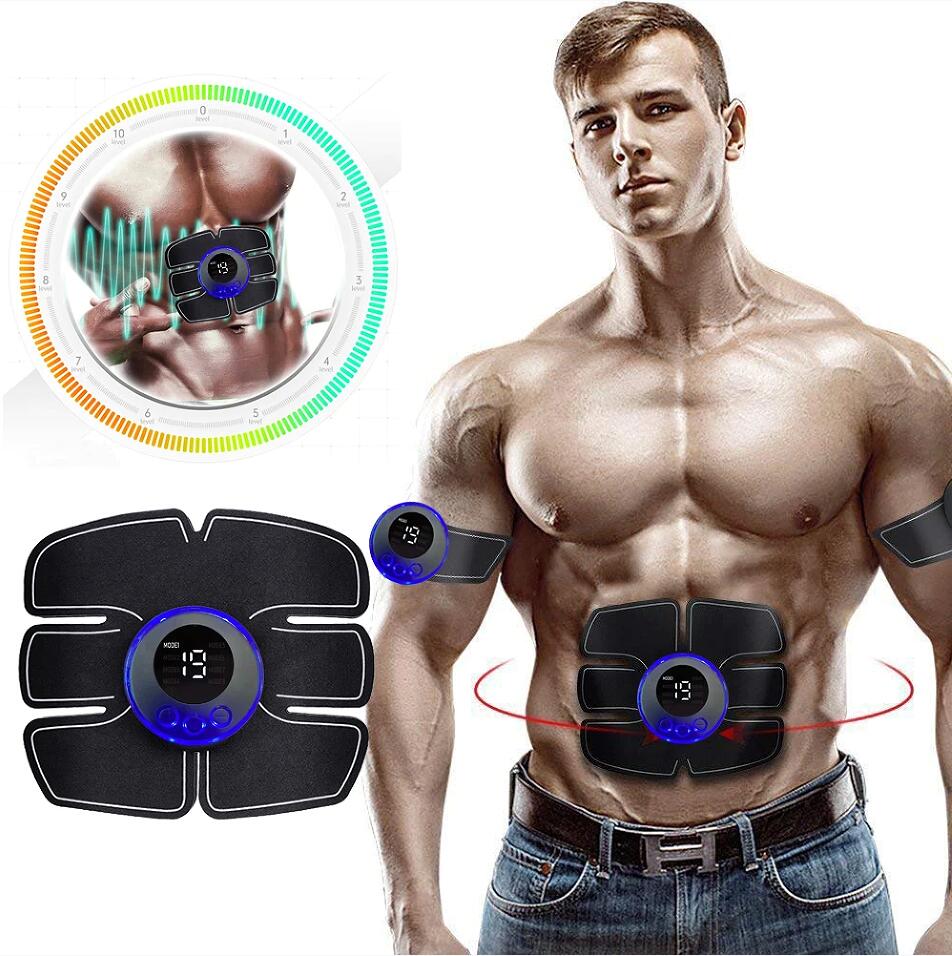 Buikspierstimulator Fitness ABS Arm Trainingspatches Spieroefeninstrument USB Opladen Thuis Mannen