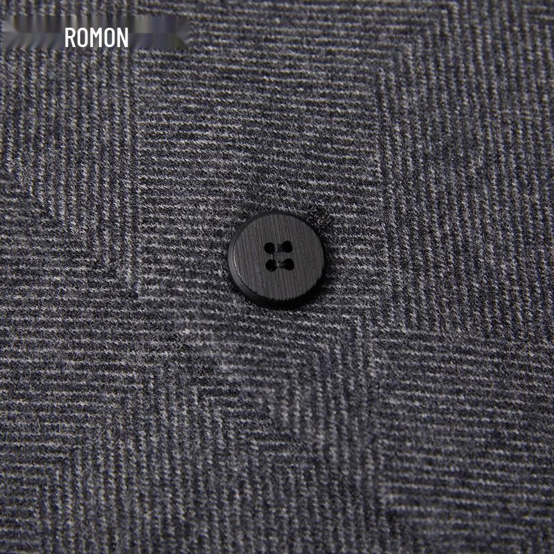ROMON Men's Striped Wool Blend Easy-Care Business Casual Blazer