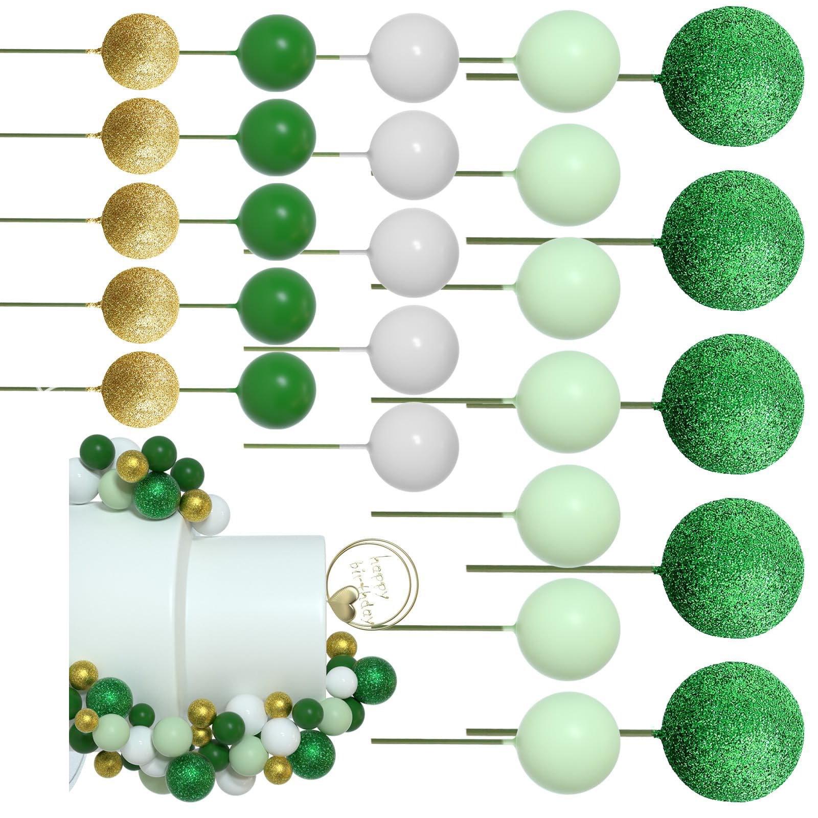 

50 Pack Cake Toppers Set Round Designs Holiday Cake Decors Party Supplies Birthday Cake Decorations for Festival Cake