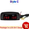2 IN 1 Water Temperature Gauge Digital Led Voltmeter For Car Truck Motorcycle Car Temperature Sensor 10mm 1/8 NPT Celsius Degree