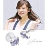 Pt900 Platinum 4mm Stud Earrings with June Birthstone Blue Moonstone (Pair)