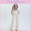Denim Pants For Women High Waist Wide Leg With Washable Cotton Blend For Street Style Fashion