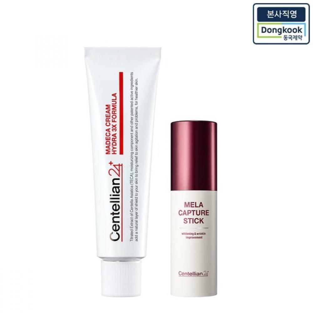 

[directly Managed By The Head Office] 1 X Madeca Cream Hydra 3X Formula 50ml + 1 X Madeca Mela Capture Stick 10g