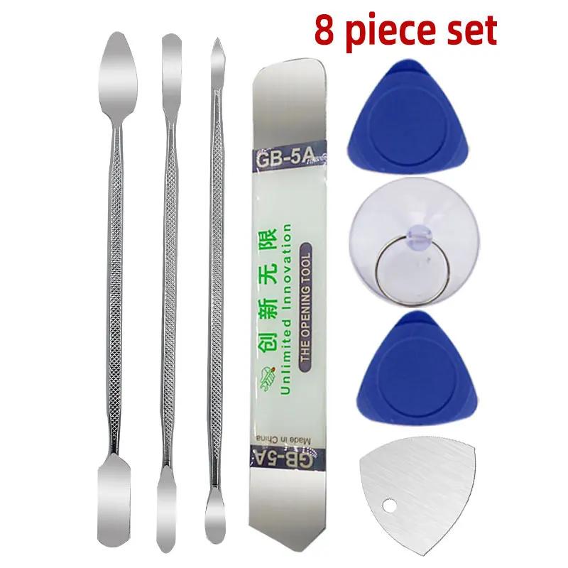 8pcs Universal Computer Mobile Phone Tablet Appliances Pry Bar Set Bimetallic Head Manual Disassembly Tool