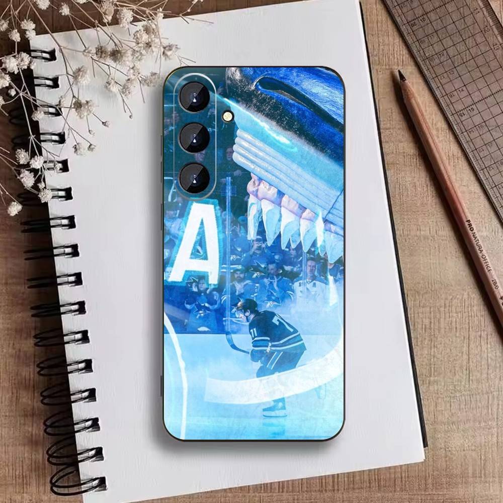 San Jose Sharks Macklin Celebrini Pouzdro na telefon Pro Samsung Galaxy A73,A21s,A22,A31,A52,A53,A71,A41Měkké černé pouzdro