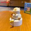 Resin Cat Art Toy With Fishing Motif For Wedding Or Birthday Gift