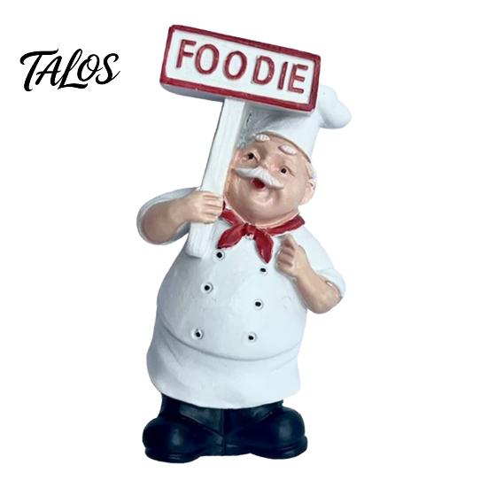 Kitchen Magnetic Decoration Cartoon Fat Chef Fridge Magnet, Hand-painted 3D Refrigerator Magnet Picture Photo Holder for Home Office Decorative