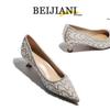 BEIJIANI 1578-23 Strass Perle High Heel Brautjungfern- und Braut Hochzeitsschuhe