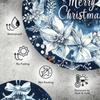 Vintage Blue Christmas Tin Sign, Merry Christmas Metal Wall Art, Rustic Holiday Plaque For Home Indoor Wall Decor