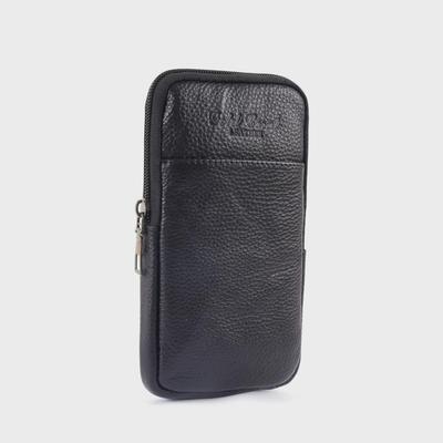 Herren-Hüft- und Schultertasche aus Leder: Ultradünne, multifunktionale Handyhülle
