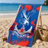 Kristall Fc Wappen Aufgedrucktes Mikrofaser Strandtuch, Weich Und Saugfähig, Schnelltrocknend, Ideal für Sommerreisen, Strand-Essentials, Schwimmbad