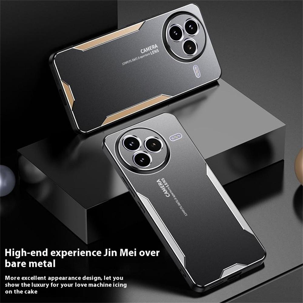 

For Xiaomi Civi 5 Pro 5G Phone Case Aluminium Alloy TPU PC Back Cover Gold