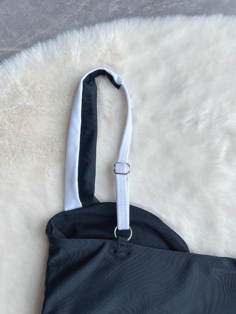 Svart Hvit Ett Stykke Sexy Push Up Badedrakt Kvinner Ensfarget Badedrakt Badebukse Strandfest Kvinnelig Ryggløs Søt Motedesign Badedrakt