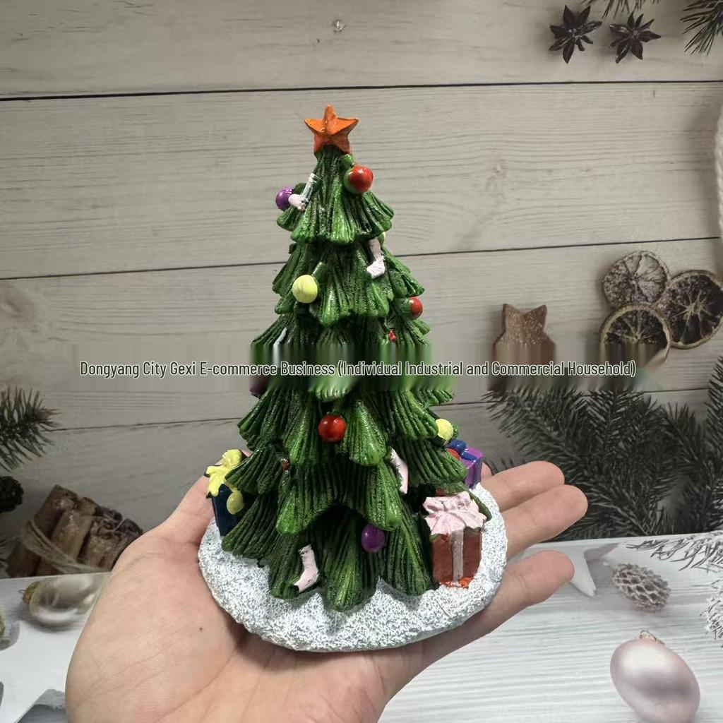 Festive Cross-Border Christmas Tree Fish Tank Ornament