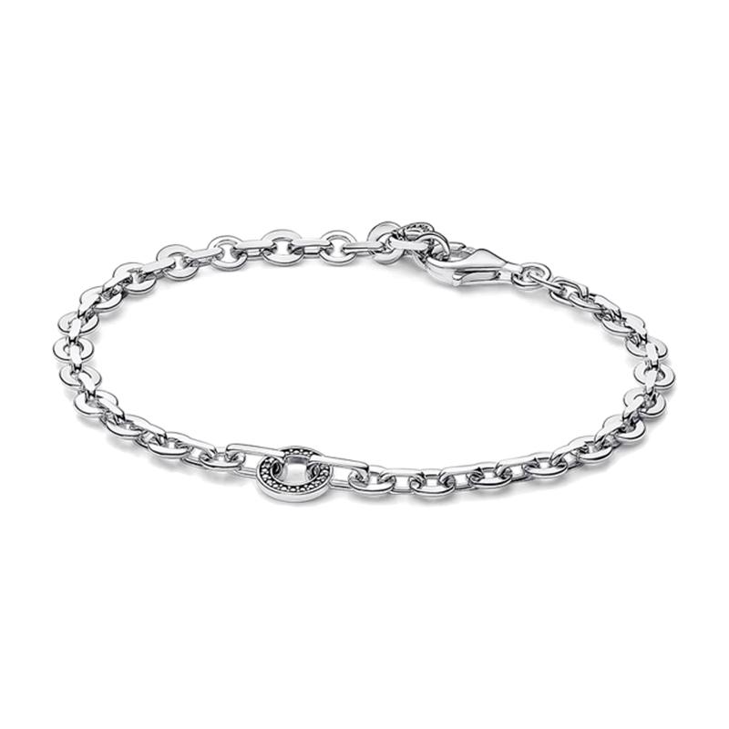 Pandora Pavé pavé hollow decoration bracelet women s silver 592777C01