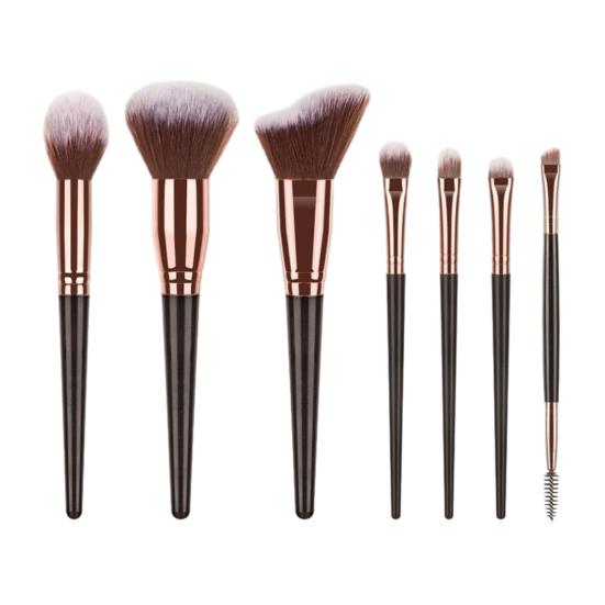 7Pcs/Set Makeup Brush Kit Portable Professional Foundation Loose Powder Blush Eyeshadow Concealer Lip Eyebrow Blending Cosmetic Brush Tools