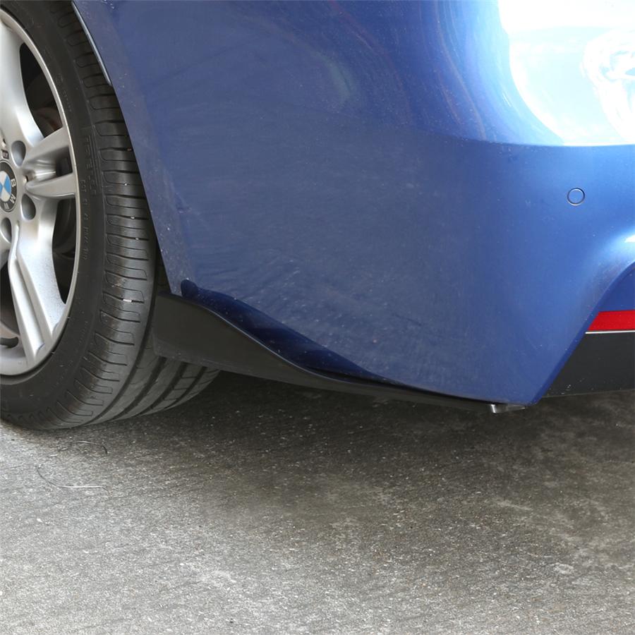 Pair Car Side Skirt Extension Splitters Winglet Diffuser Rear Lip Anti-Scratch