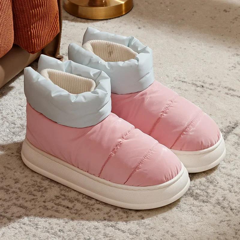 men Boots Waterproof Keep Warm Slip On Snow Boots Women NonSlip Platform Ankle Boots Botas Femininas Botas De Mujer2024