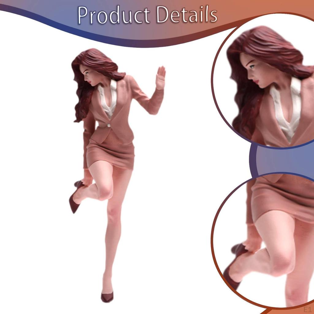 1:24 Scale Woman Miniature Figure Mini People Figurine Sand Table Decor Ornament Collections