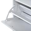 Coat Rack for the Entrance Area, Shoe Cabinet, Mirror and Clothes Hooks, Wall-Mounted Wardrobe, for Hallway Entrance Area, White, 120x30x180cm