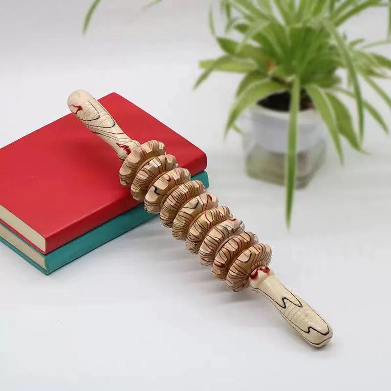 Wooden Muscle Relaxation Roller Stick for Slimming Legs & Cervical Spine