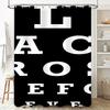 Black/White Color Blindness Shower Curtain Eye Chart Design For Bathroom Decor Universal Fit, Durable Water-Resistant Fabric Cov