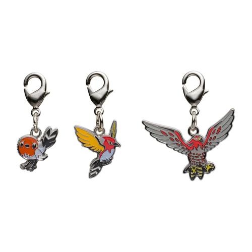 

[Pokemon] Pokemon Center National Pokedex Metal Charm Set - Fletchling, Fletchinder, Talonflame (#661, #662, #663)