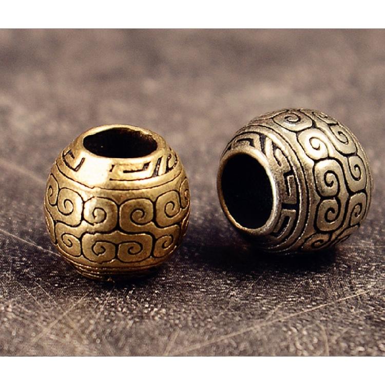 Jewelry Making Charm With Oversized Center Holes Copper Spacer Beads For DIY Bracelet Necklace Accessories