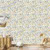Wild Flowers Wallpaper Light Gray and White for Living Room and Bedroom 50x1000