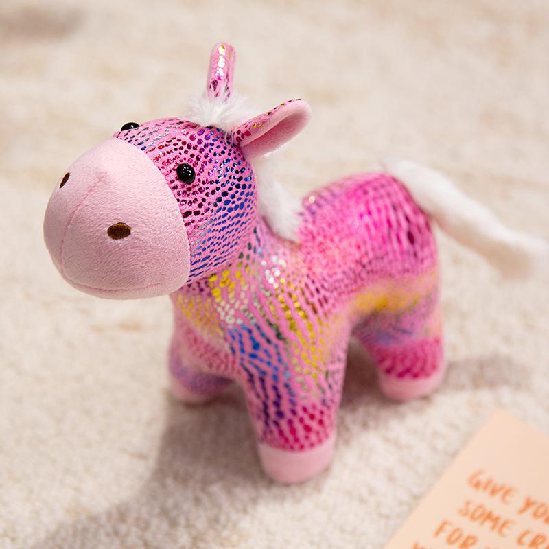 

Colorful pony doll plush toy pony zodiac horse doll children accompany soothing doll 22cm