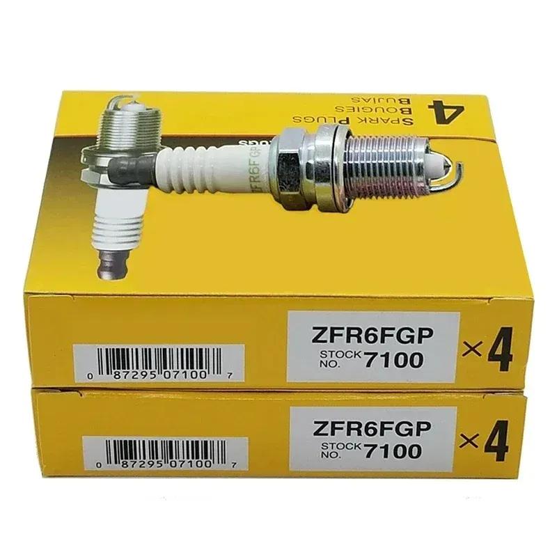 4/6pcs 7100 ZFR6FGP Iridium Spark Plug For Acura EL 2001 2002 2003 2004 2005 Honda Civic 2001 2002 2003 2004 2005 1.7L L4 Engine 4pcs