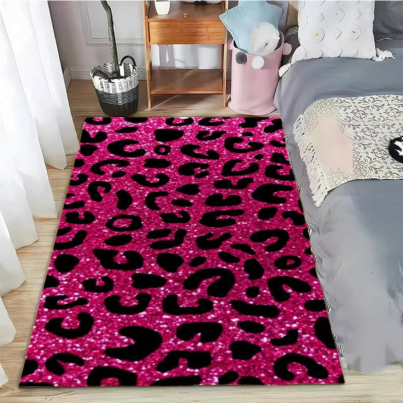 Leopard Print Printed Texture Fur Carpet For Living Room Panther Wild Tiger Lion Area Large Rug Non Slip Bathmat Home Decor Mat