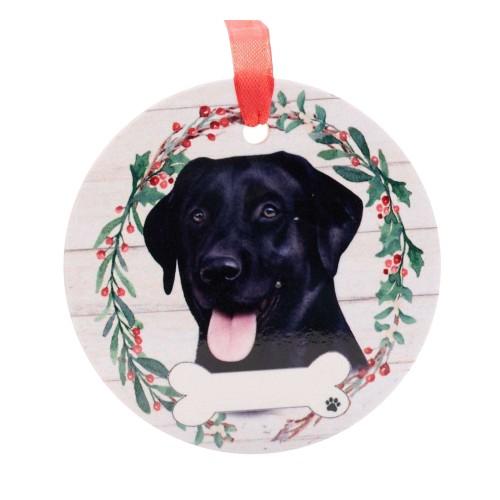 Best Of Breed Ceramic Black Labrador Hanging Decoration