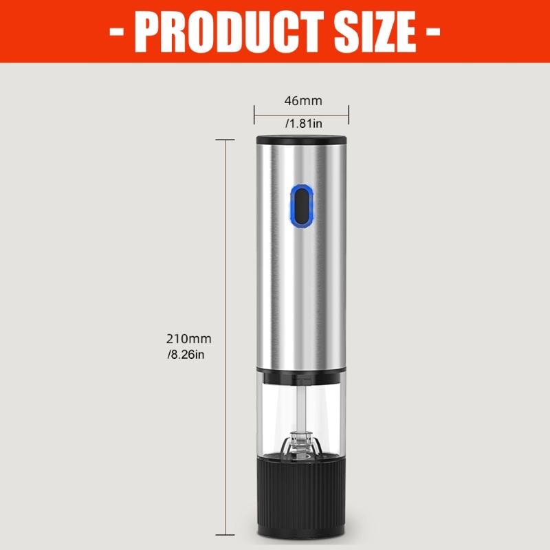 Automatic Spices Mill Electric Grinder Adjustable Coarseness For Salt Pepper And Herb Rechargeable Kitchen Grinding Tool
