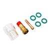 7PCS TIG Welding Torch Kit with For Stubby Gas Lens and #12 Glass Cup for WP-17 WP-18 WP-26 Air-Cooled Torch Systems