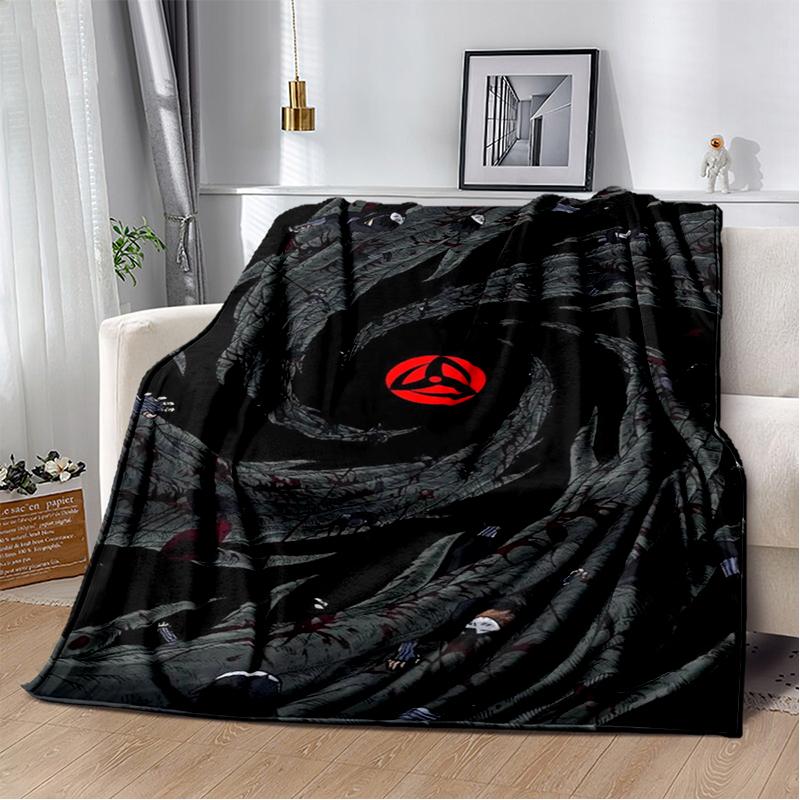 3D N-Naruto Cartoon Anime I-Itachi Flannel Blanket Soft Warm Throw Blanket for Bedroom Living Room Bed Travel Camping Picnic Kid