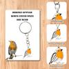 Keychain Pendant Heart Bird Charm Stainless Steel Key Chain with Heartwarming Engraving Comfort Token Keyring Backpacks Wallets