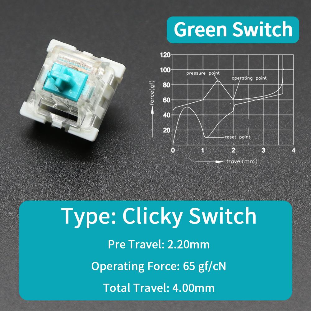 Interruptor Outemu para Teclado 3 Pines Lineales Táctiles Clicky Silenciosos para Teclados Mecánicos Gris Blanco Rojo Azul Interruptor Gaming Interruptores Pulsadores