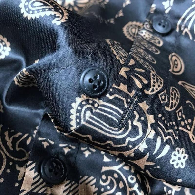 Summer New Turn Down Collar Streetwear Harajuku Y2K Shirt Male Long Sleeve Casual Fashion Vintage Cardigan Blouse Hombre Top Men