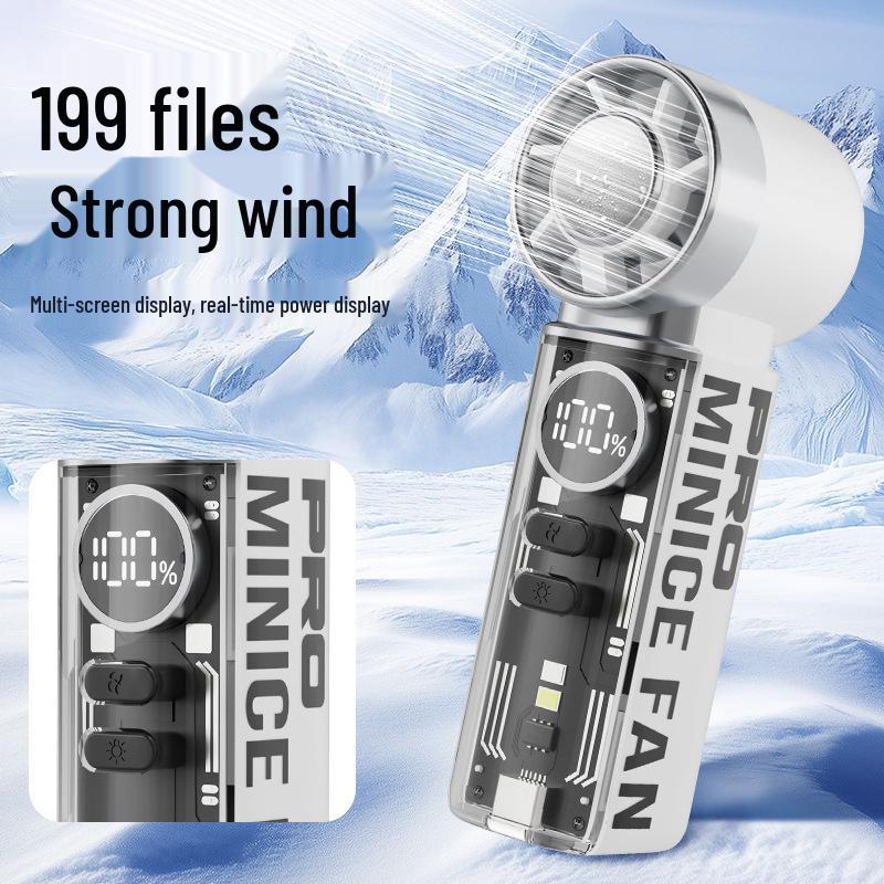 Portable High-Speed Cooling Fan with Ice Pack - Handheld Outdoor Travel Fan