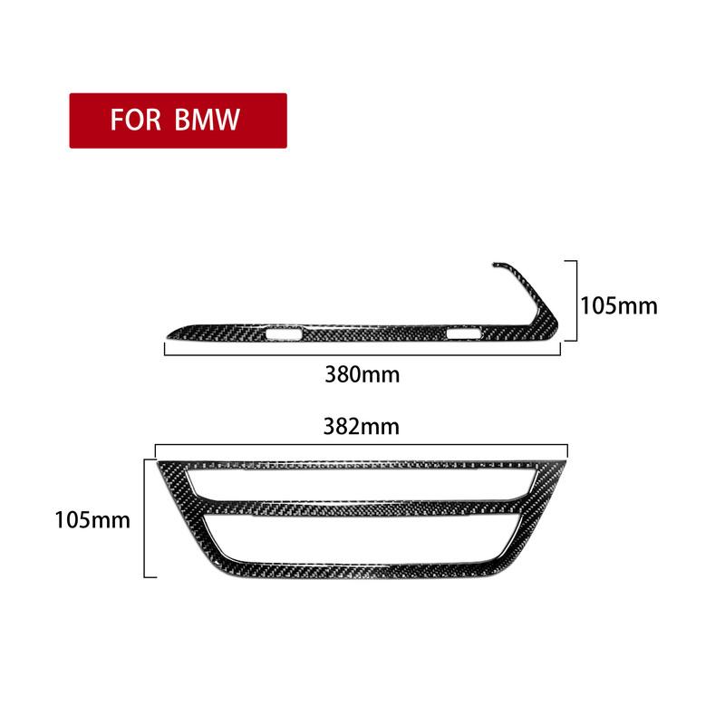 Real Carbon Fiber Car Accessories Center Climate Radio Decorative Cover Soft Sticker For BMW X3 G01 2018- X4 G02 -2024