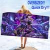 KDA Print Beach Towel, Large Soft Quick Dry Towel for Beach Camping Swimming