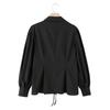 ZG Bow Tie Lace-Up Loose Fit Slim Long Sleeve Shirt - New Design
