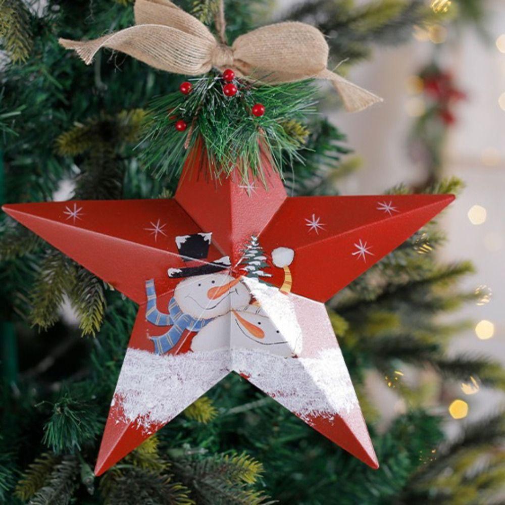 

Iron Christmas Tree Decoration Pendant Creative Hanging Ornament New Year белый