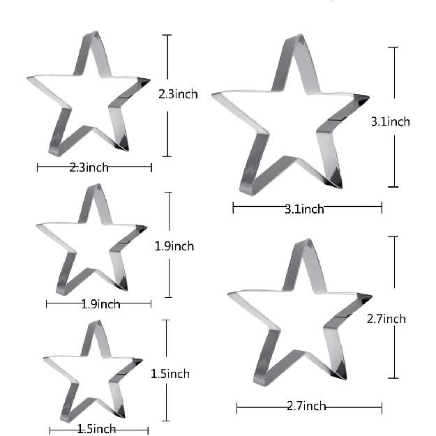 Heart Star Cookie Cutters Set, Valentine’s Day Heart Shaped Biscuit Cutters Stainless Steel Pastry Donuts Cutters with Storage Box