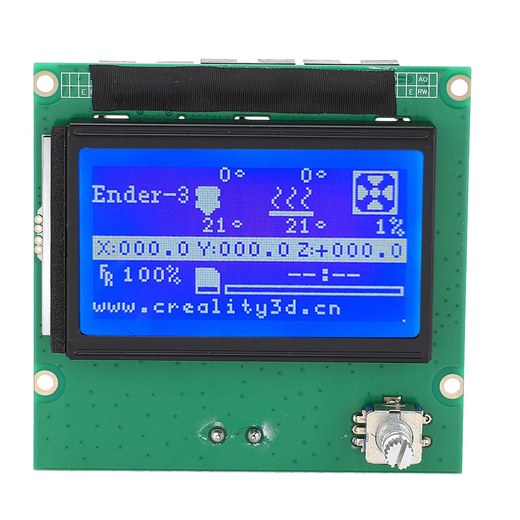 3D Printer LCD Display Screen 12864 Blue Control Panel with Ribbon Cable for ENDER 3 3s 3X 3 Pro