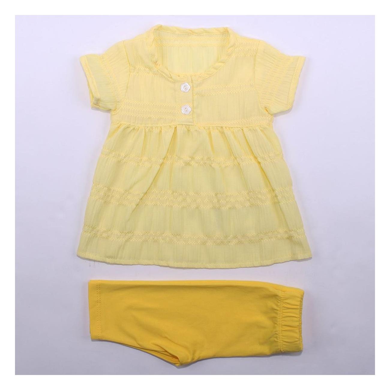 

Baby Girl Yellow Crepe Tights 2-Pack Set